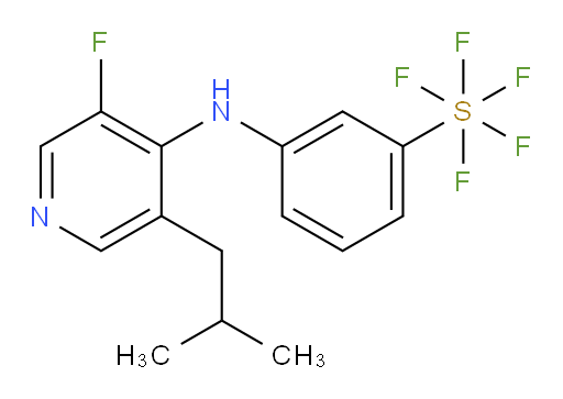 3-((3-fluoro-5-isobutylpyridin-4-yl)amino)(pentafluoromercapto)benzene