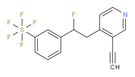3-(2-(3-ethynylpyridin-4-yl)-1-fluoroethyl)(pentafluoromercapto)benzene
