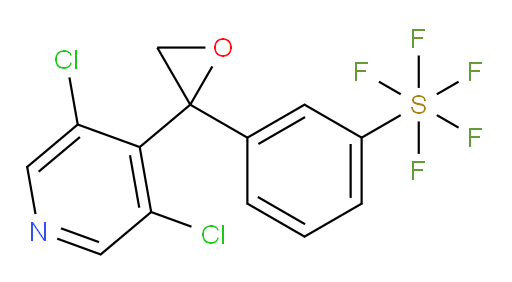 3-(2-(3,5-dichloropyridin-4-yl)oxiran-2-yl)(pentafluoromercapto)benzene