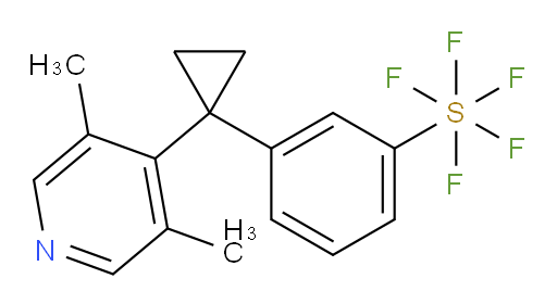 3-(1-(3,5-dimethylpyridin-4-yl)cyclopropyl)(pentafluoromercapto)benzene