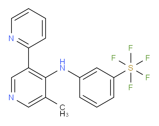 3-((5'-methyl-[2,3'-bipyridin]-4'-yl)amino)(pentafluoromercapto)benzene