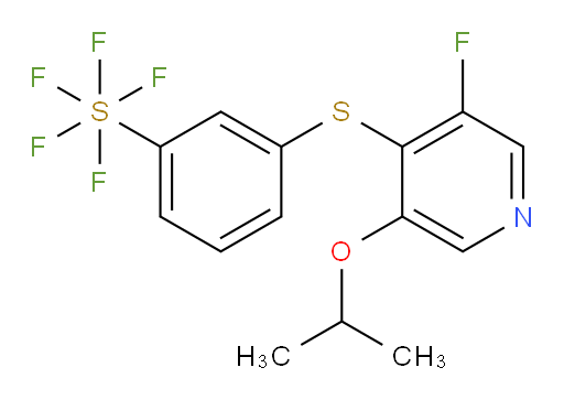 3-((3-fluoro-5-isopropoxypyridin-4-yl)thio)(pentafluoromercapto)benzene