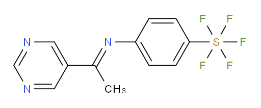 (E)-4-((1-(pyrimidin-5-yl)ethylidene)amino)(pentafluoromercapto)benzene