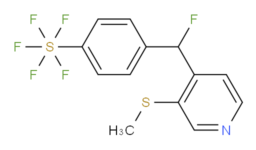 4-(fluoro(3-(methylthio)pyridin-4-yl)methyl)(pentafluoromercapto)benzene