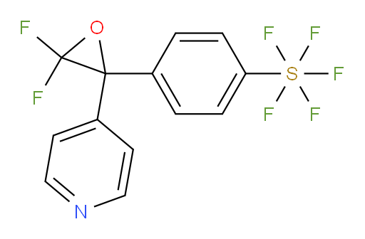 4-(3,3-difluoro-2-(pyridin-4-yl)oxiran-2-yl)(pentafluoromercapto)benzene