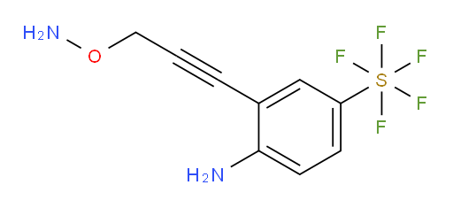 4-amino-3-(3-(aminooxy)prop-1-yn-1-yl)(pentafluoromercapto)benzene