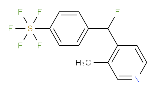 4-(fluoro(3-methylpyridin-4-yl)methyl)(pentafluoromercapto)benzene