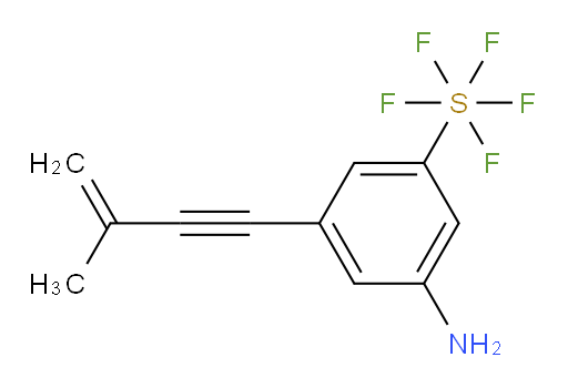 3-amino-5-(3-methylbut-3-en-1-yn-1-yl)(pentafluoromercapto)benzene
