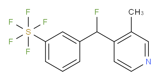 3-(fluoro(3-methylpyridin-4-yl)methyl)(pentafluoromercapto)benzene