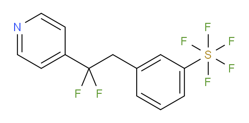 3-(2,2-difluoro-2-(pyridin-4-yl)ethyl)(pentafluoromercapto)benzene