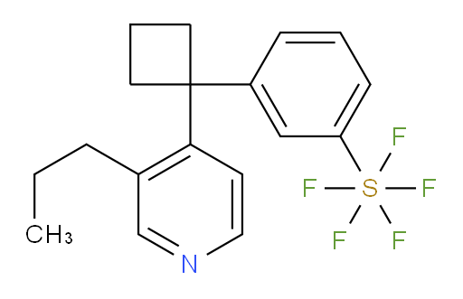 3-(1-(3-propylpyridin-4-yl)cyclobutyl)(pentafluoromercapto)benzene