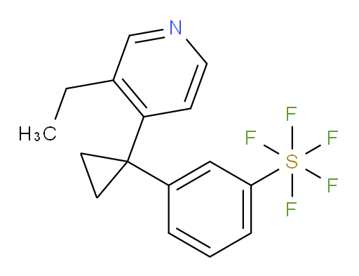 3-(1-(3-ethylpyridin-4-yl)cyclopropyl)(pentafluoromercapto)benzene