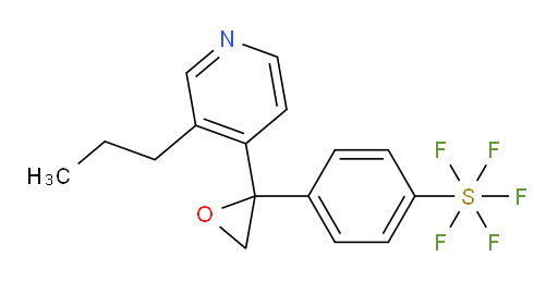 4-(2-(3-propylpyridin-4-yl)oxiran-2-yl)(pentafluoromercapto)benzene