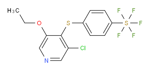 4-((3-chloro-5-ethoxypyridin-4-yl)thio)(pentafluoromercapto)benzene