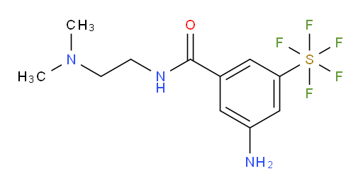 3-amino-N-(2-(dimethylamino)ethyl)-5-(pentafluoromercapto)benzamide
