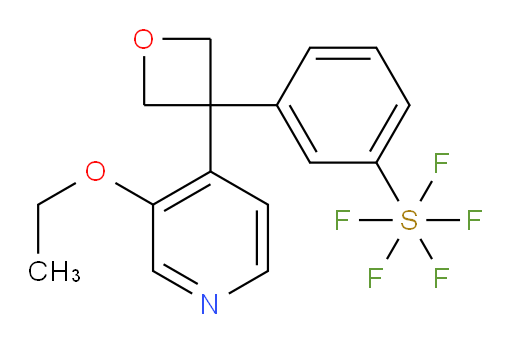 3-(3-(3-ethoxypyridin-4-yl)oxetan-3-yl)(pentafluoromercapto)benzene