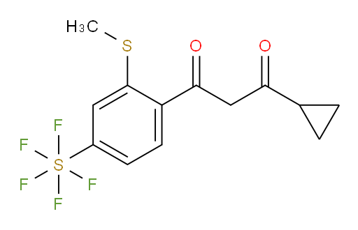 [4-(3-cyclopropyl-1,3-dioxopropyl)-3-(methylthio)phenyl]sulfur pentafluoride