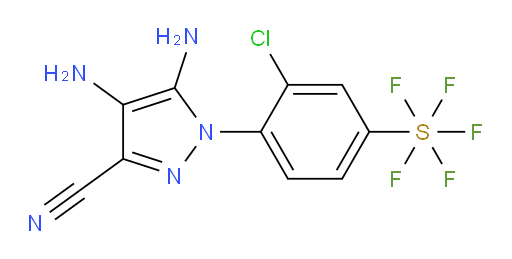 [3-chloro-4-(4,5-diamino-3-cyano-1H-pyrazol-1-yl)phenyl]sulfur pentafluoride