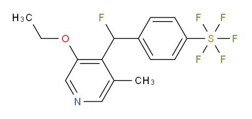 4-((3-ethoxy-5-methylpyridin-4-yl)fluoromethyl)(pentafluoromercapto)benzene
