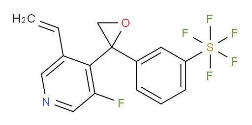 3-(2-(3-fluoro-5-vinylpyridin-4-yl)oxiran-2-yl)(pentafluoromercapto)benzene