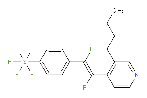 (E)-4-(2-(3-butylpyridin-4-yl)-1,2-difluorovinyl)(pentafluoromercapto)benzene