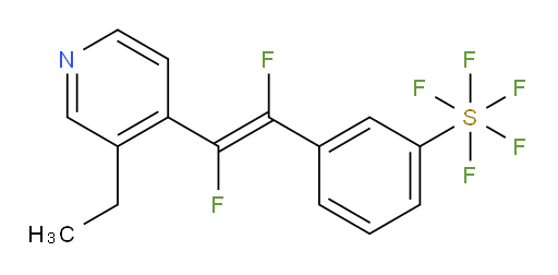 (E)-3-(2-(3-ethylpyridin-4-yl)-1,2-difluorovinyl)(pentafluoromercapto)benzene