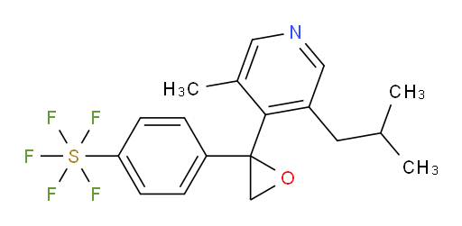 4-(2-(3-isobutyl-5-methylpyridin-4-yl)oxiran-2-yl)(pentafluoromercapto)benzene