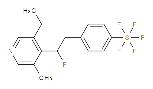 4-(2-(3-ethyl-5-methylpyridin-4-yl)-2-fluoroethyl)(pentafluoromercapto)benzene