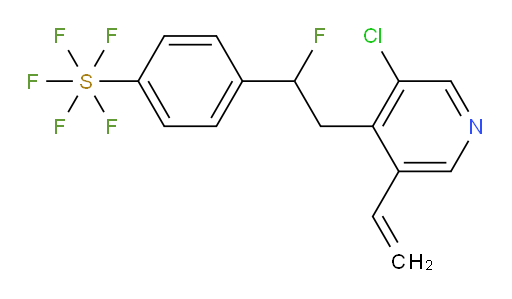 4-(2-(3-chloro-5-vinylpyridin-4-yl)-1-fluoroethyl)(pentafluoromercapto)benzene