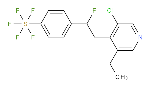 4-(2-(3-chloro-5-ethylpyridin-4-yl)-1-fluoroethyl)(pentafluoromercapto)benzene