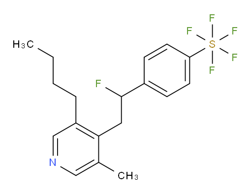 4-(2-(3-butyl-5-methylpyridin-4-yl)-1-fluoroethyl)(pentafluoromercapto)benzene