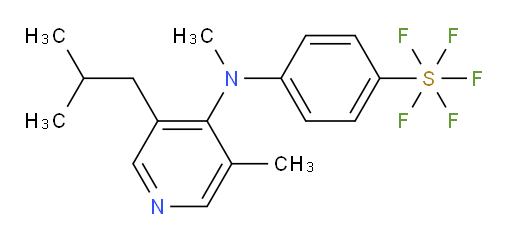 4-((3-isobutyl-5-methylpyridin-4-yl)(methyl)amino)(pentafluoromercapto)benzene