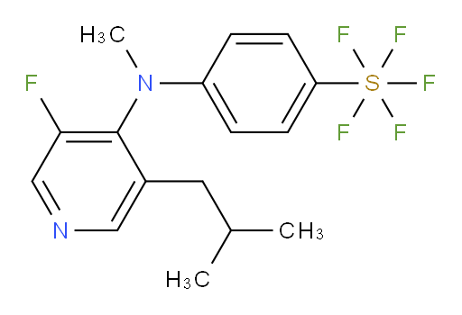 4-((3-fluoro-5-isobutylpyridin-4-yl)(methyl)amino)(pentafluoromercapto)benzene