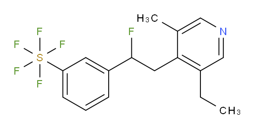 3-(2-(3-ethyl-5-methylpyridin-4-yl)-1-fluoroethyl)(pentafluoromercapto)benzene