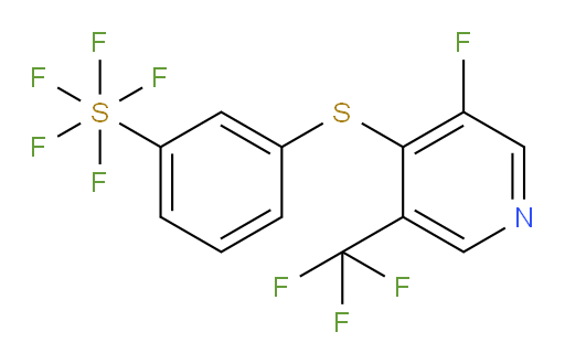 3-((3-fluoro-5-(trifluoromethyl)pyridin-4-yl)thio)(pentafluoromercapto)benzene