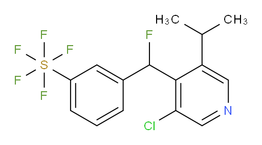3-((3-chloro-5-isopropylpyridin-4-yl)fluoromethyl)(pentafluoromercapto)benzene