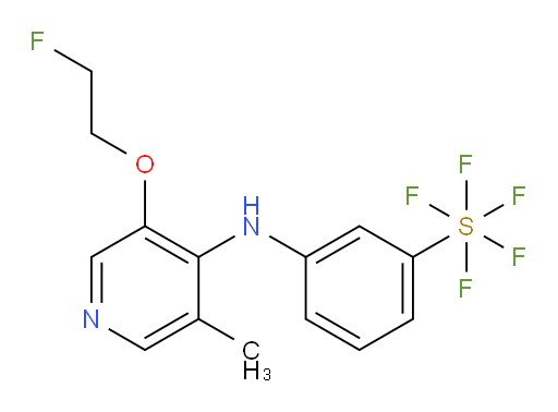 3-((3-(2-fluoroethoxy)-5-methylpyridin-4-yl)amino)(pentafluoromercapto)benzene