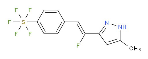 [4-[(1Z)-2-fluoro-2-(5-methyl-1H-pyrazol-3-yl)ethenyl]phenyl]sulfur pentafluoride