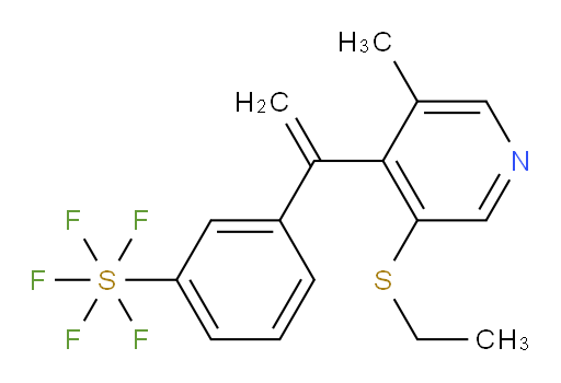 3-(1-(3-(ethylthio)-5-methylpyridin-4-yl)vinyl)(pentafluoromercapto)benzene