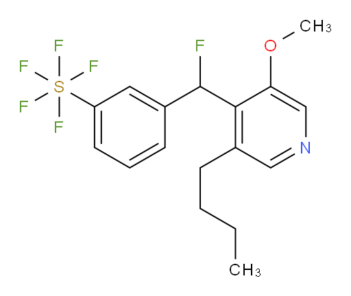 3-((3-butyl-5-methoxypyridin-4-yl)fluoromethyl)(pentafluoromercapto)benzene