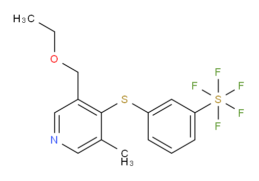 3-((3-(ethoxymethyl)-5-methylpyridin-4-yl)thio)(pentafluoromercapto)benzene