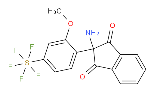 2-amino-2-(4-(pentafluoromercapto)-2-methoxyphenyl)-1H-indene-1,3(2H)-dione