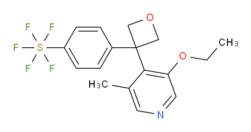 4-(3-(3-ethoxy-5-methylpyridin-4-yl)oxetan-3-yl)(pentafluoromercapto)benzene