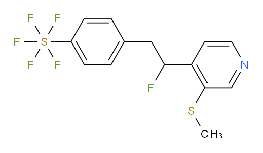 4-(2-fluoro-2-(3-(methylthio)pyridin-4-yl)ethyl)(pentafluoromercapto)benzene