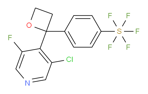 4-(2-(3-chloro-5-fluoropyridin-4-yl)oxetan-2-yl)(pentafluoromercapto)benzene