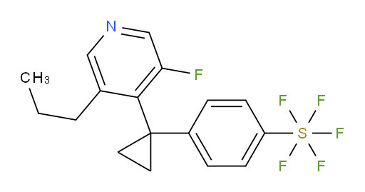 4-(1-(3-fluoro-5-propylpyridin-4-yl)cyclopropyl)(pentafluoromercapto)benzene