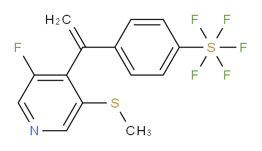 4-(1-(3-fluoro-5-(methylthio)pyridin-4-yl)vinyl)(pentafluoromercapto)benzene
