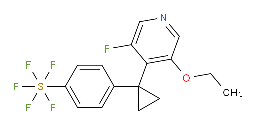 4-(1-(3-ethoxy-5-fluoropyridin-4-yl)cyclopropyl)(pentafluoromercapto)benzene