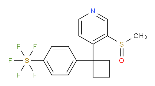 4-(1-(3-(methylsulfinyl)pyridin-4-yl)cyclobutyl)(pentafluoromercapto)benzene