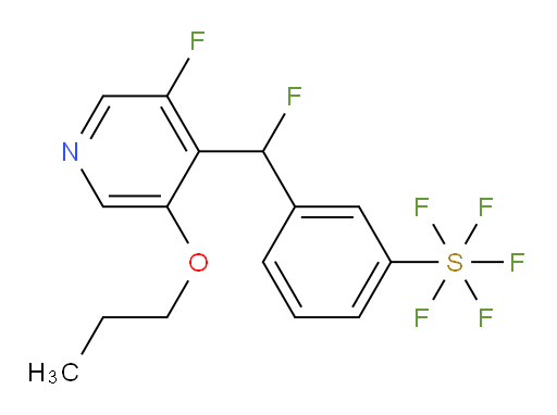 3-(fluoro(3-fluoro-5-propoxypyridin-4-yl)methyl)(pentafluoromercapto)benzene